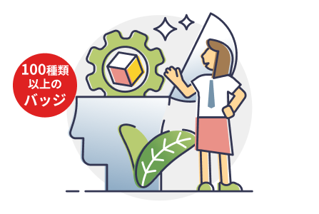 100種類以上のバッジ